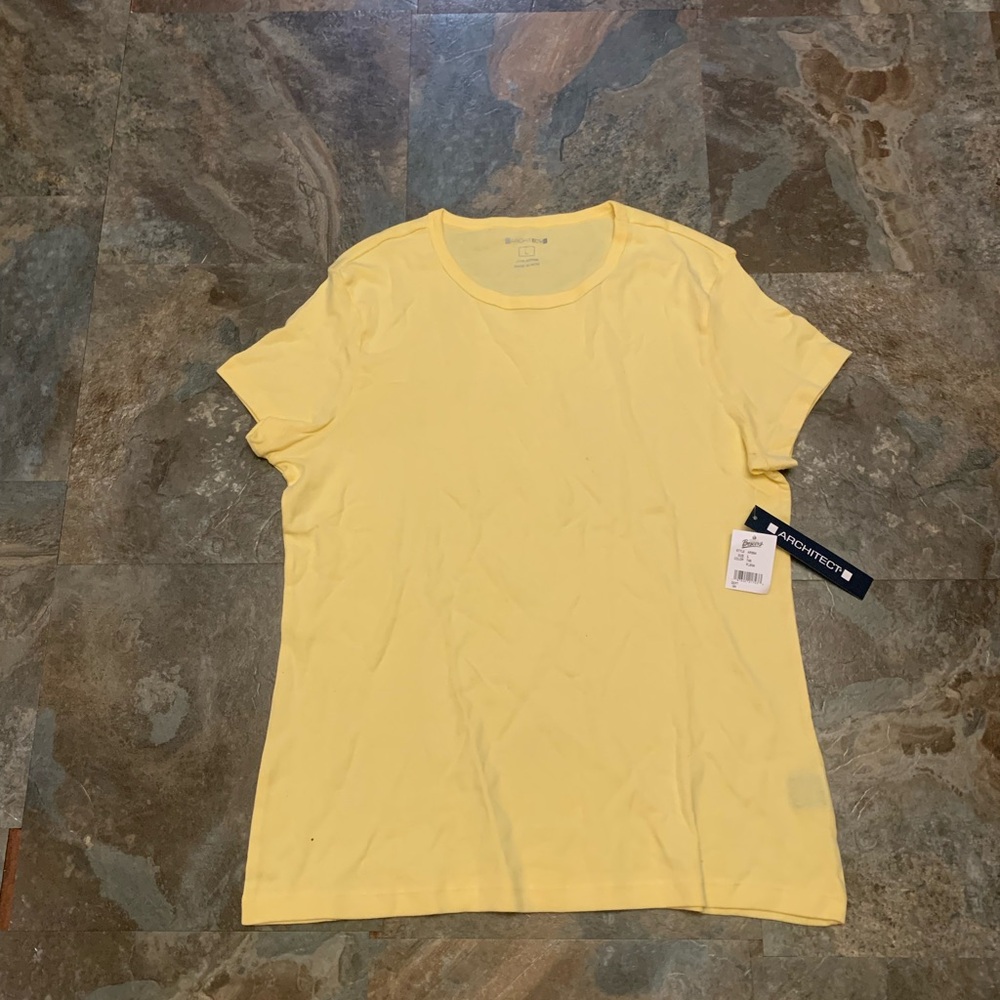 Yellow Architect T, size L. NWT